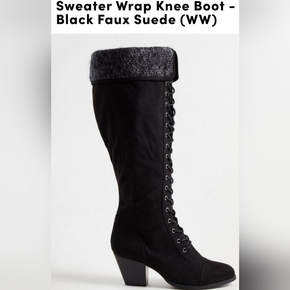 NWT Torrid faux Suede Knee High Boots - Picture 4 of 5